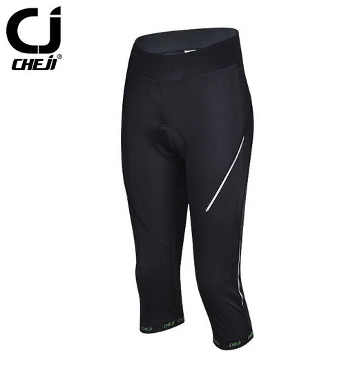 US $17.29 CHEJI Women Bike pants Black Cycling Gel 3D Padded Pants Tight Size Outdoor Sports Bicycle long clo