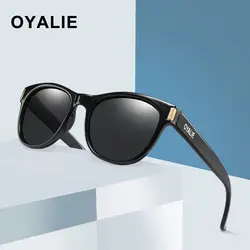 OYALIE Ретро Классический круглый поляризованные очки Для женщин Брендовая Дизайнерская обувь поляризованные солнцезащитные очки для