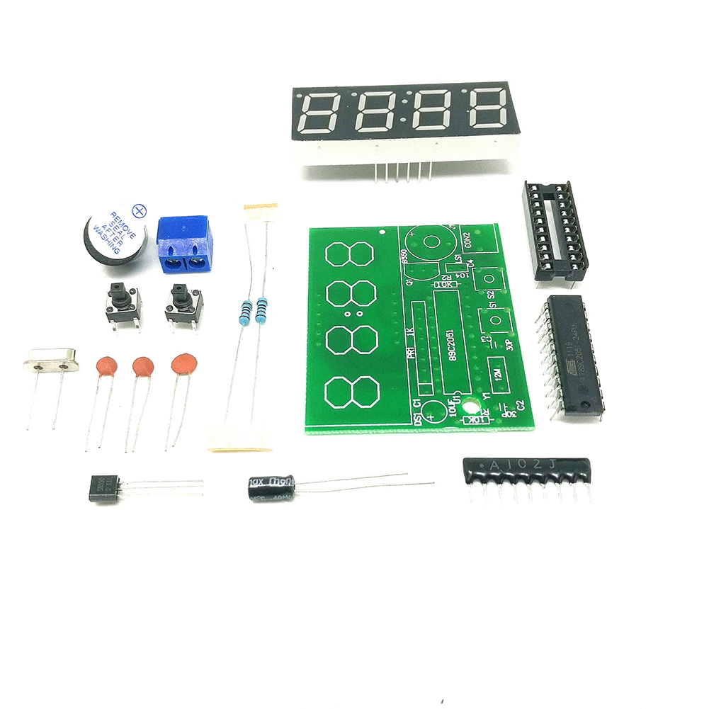 

2019 4 Digital Electronic Clock Microcontroller Digital Clock DIY Electronic Production Kit Parts