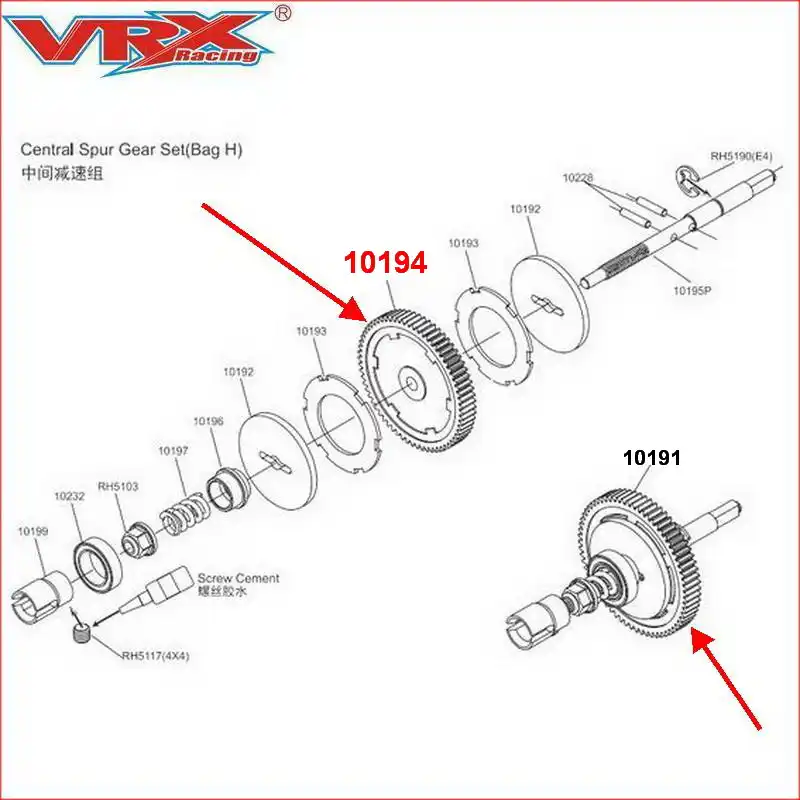 toys for children rc car parts,10194 spur gear 65t (ep),fit vrx racing 1 10 scale 4wd rc car, remote contol toys car accessories rc car schematics circuit diagram