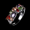 Classic Multicolor Water Drop Cubic Zircon Engagement Ring Rose Gold Color Mona Lise Bague Female Jewelry AR017 ► Photo 3/6