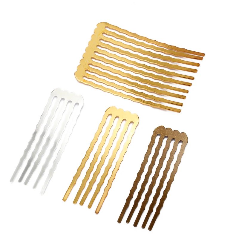 10 Pieces 5/10/13 Teeth Hair Clip Combs DIY Metal Wire Hair Combs Wire Twist Bridal Wedding Veil Combs