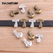 12 stücke Zwei Farbe Pilz Spurverbreiterungen Adapter Slider Spacer Schmuck Material Spacer Für Schmuck Machen Für 10mm Leder schnur