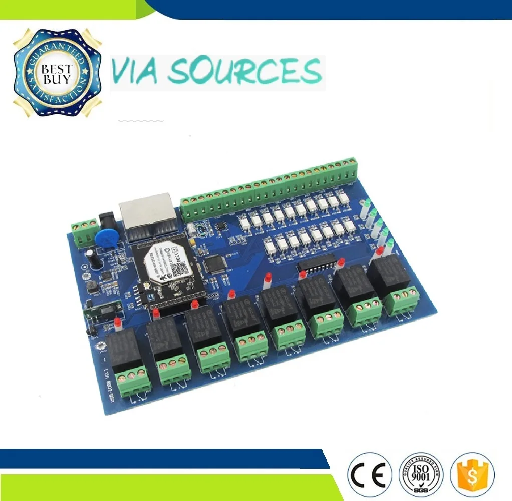 

Free shipping 8 in 8 out Wifi Network Relay Controller Module, Local Remote Timer Control, PC Android iOS LAN Hot Sale