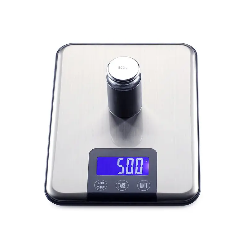 10KG Electronic Food Kitchen Bench Scales 10kg 1g Slim Stainless Steel
