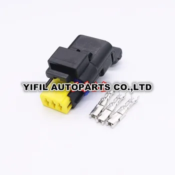 

100pcs/lot 3 Pin/Way Female FO Turn Light Plug FO Lamp Socket FCI Car Sensor Connector For Auto Truck 211PC032S0049