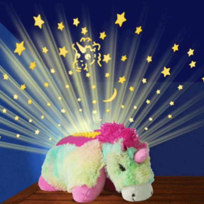Baby Plush Toy Pillows Luminous LED Stuffed Cuddle Pet Pillows With