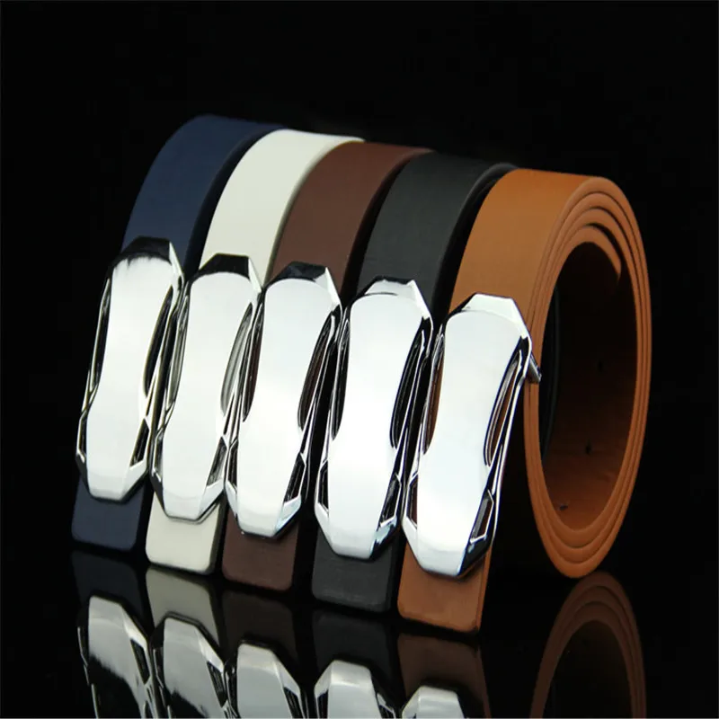 

AliExpress new buckle belt men's belt casual sports car smooth buckle belt Danda force manufacturers wholesale custom men's belt