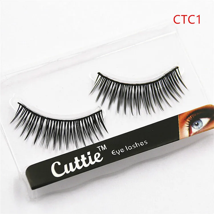 

1 Pair Sell Thick Cross False Eyelashes Korea Natural Naked Makeup Long False Eyelash Handmake Eye Lashes Makeup Kit Gift #CTC1