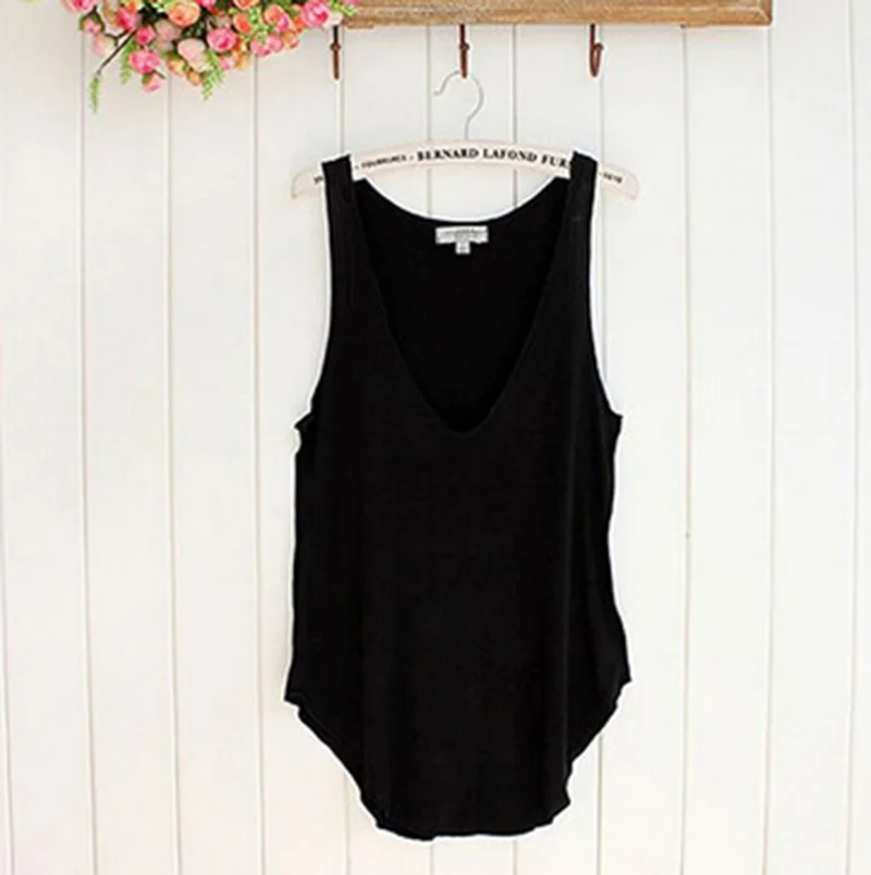 

2019 New Arrivals Fashion Blusas Casual Sleeveless V-Neck Candy Vest Loose Tank Summer tops t shirt women Plus Size Tops Tees