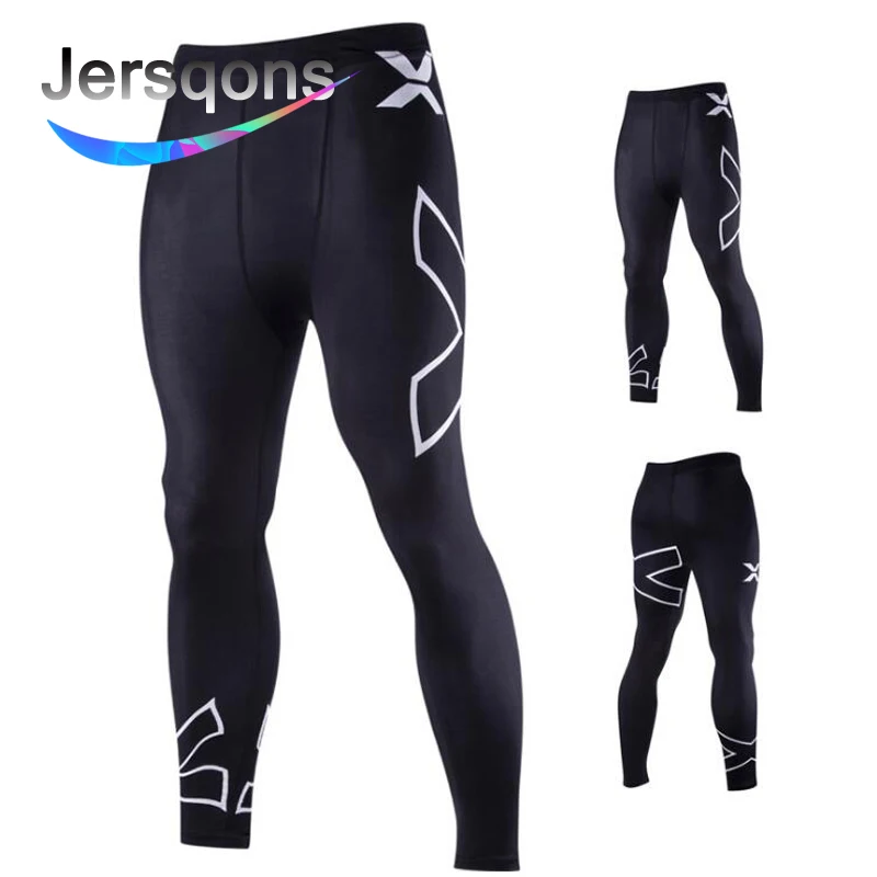 Jersqons Mens Gym Compression Leggings Sport Training