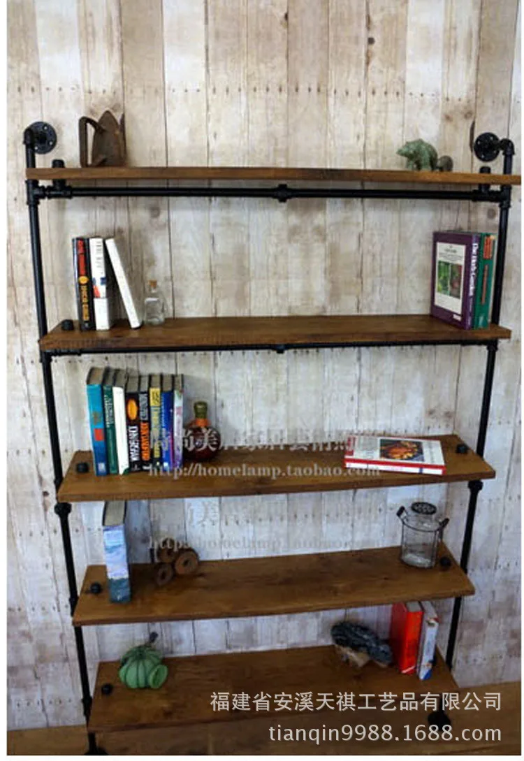 Loft American Country Style Bookcase Shelf Shelves Retro Water Country Style Bookcase Shelf Shelves