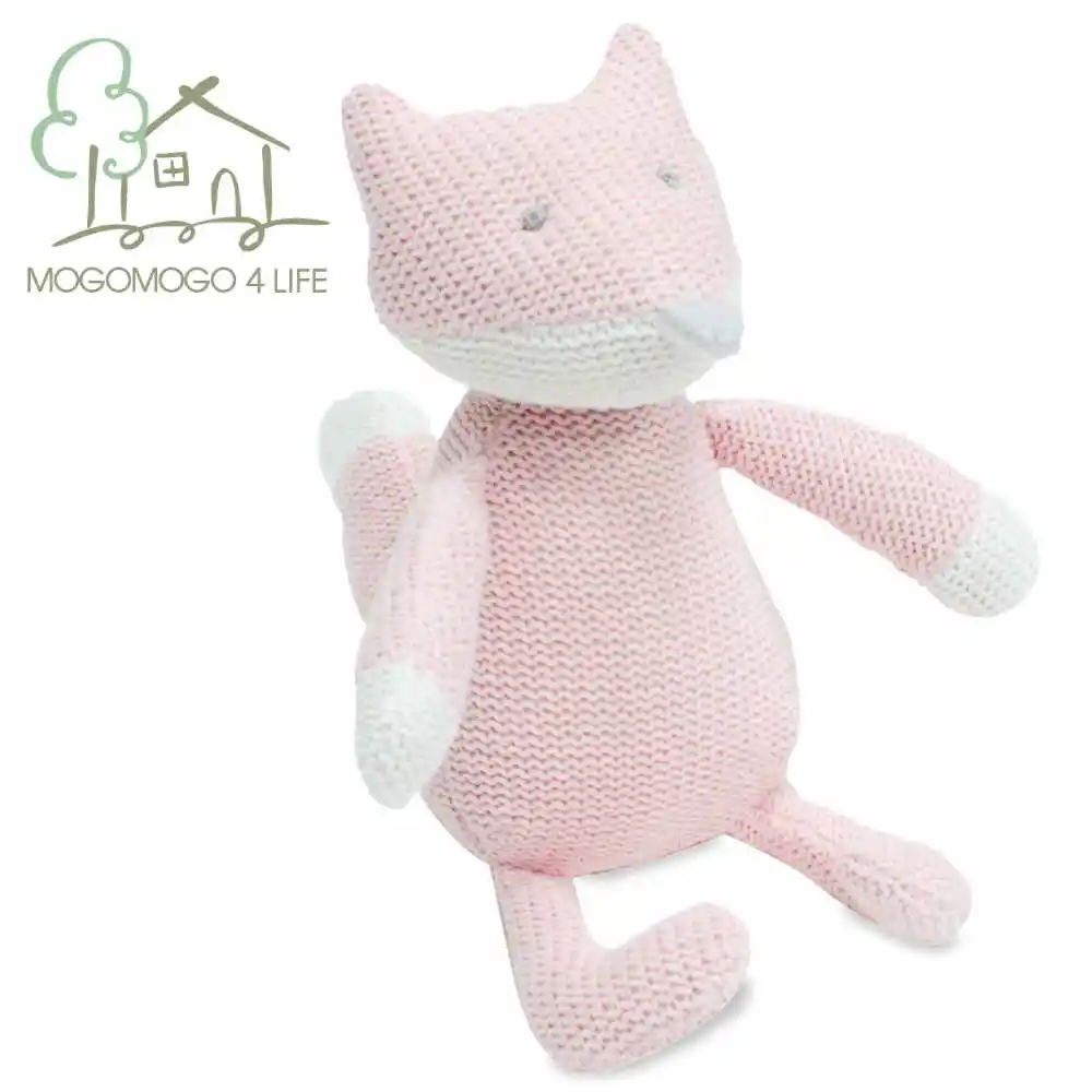 

Luxur low price 22cm high quality hand-made cute pink fox baby doll,cotton linen Eco material,birthday party gift