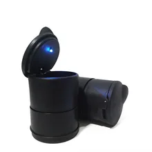 Светодиодный портативный автомобильный бак, автомобильный пепельница, держатель, чашка, черные автомобили, высокая огнестойкость, мусорный автоматический светильник, мини simpleTrash с linght