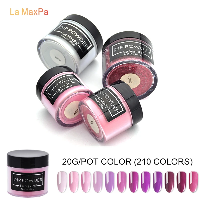

20g French White Dipping Powder No Lamp Cure Base Activator Clear Pink Nail Dip Powder Natural Dry Nail Salon (Color: K061-K090)