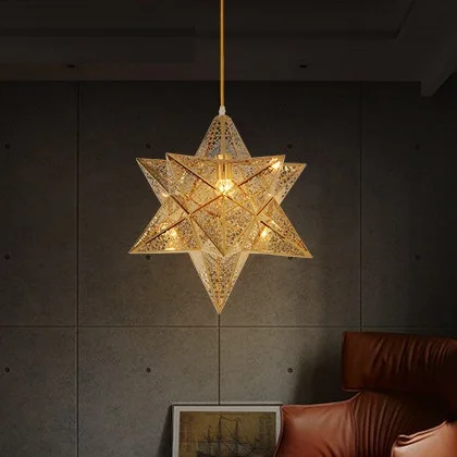 

Amercian Loft Style LED Modern Pendant Light Fixtures Industrial Lamp Indoor Lighting Fixture For Home Creative Star DropLight