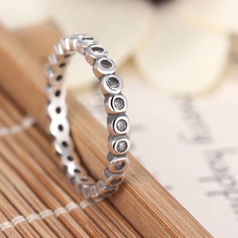 HOMOD модное серебряное очаровательное блестящее штабелируемое Брендовое кольцо на палец с прозрачным CZ Оригинальное модное ювелирное изделие