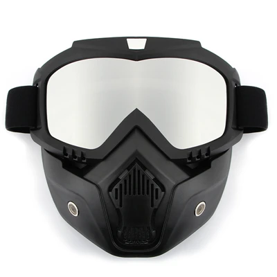 Для мужчин Для женщин защита от пыли Велоспорт Полный маска для лица для велосипеда ветрозащитный зимние теплые сноуборд велосипед маски Анти-УФ-очки для катания на лыжах, сноуборде - Цвет: Серебристый
