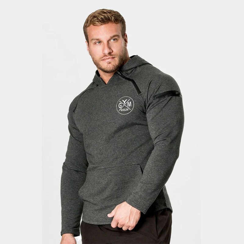  men gym fitness sport jacket hoodies sweatshirt  (8)
