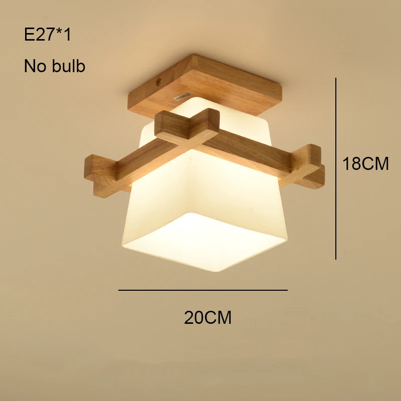 Винтажные промышленные светодиодные потолочные светильники деревянные Хрустальные потолочные лампы заподлицо лампа с плафоном для гостиной спальни коридора прохода - Цвет корпуса: 22 No bulb
