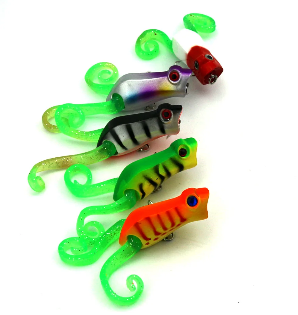 5.5cm 10g Popper Fishing Bait Frog Lures Soft and Hard Bait for