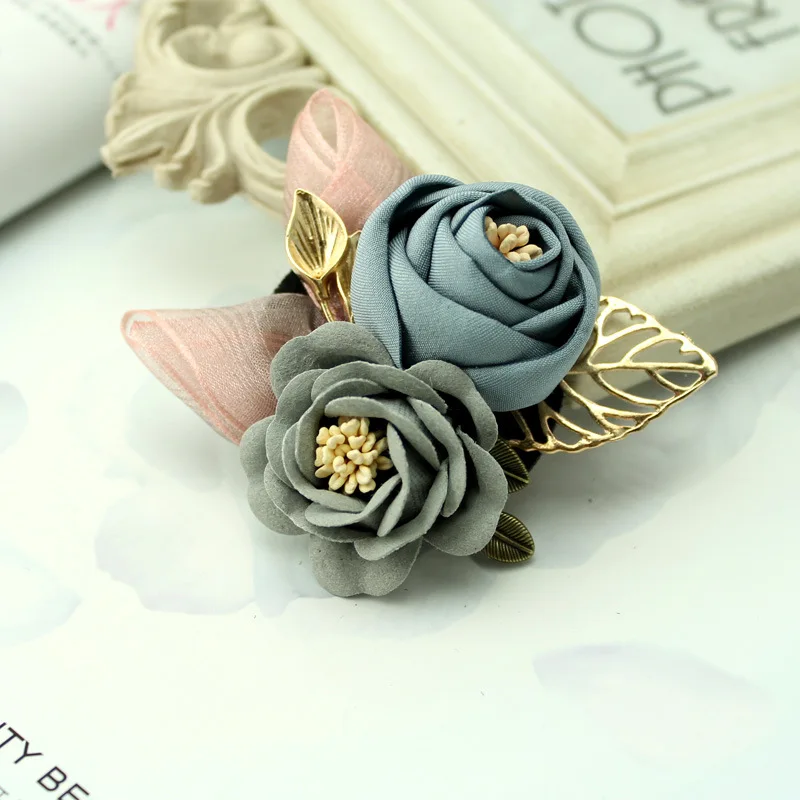 Купить Брошь В Виде Цветка Из Ткани