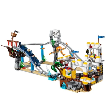 

New Creators Builerds Set Pirate Roller Coaster 3 in 1 Compatible Creator 31084 Building Educational Toy Christmas Gifts
