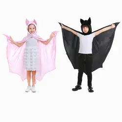 Милый черный розовый костюм летучей мыши косплей для детей животные косплей для детей Хэллоуин костюм для детей карнавал вечерние костюмы