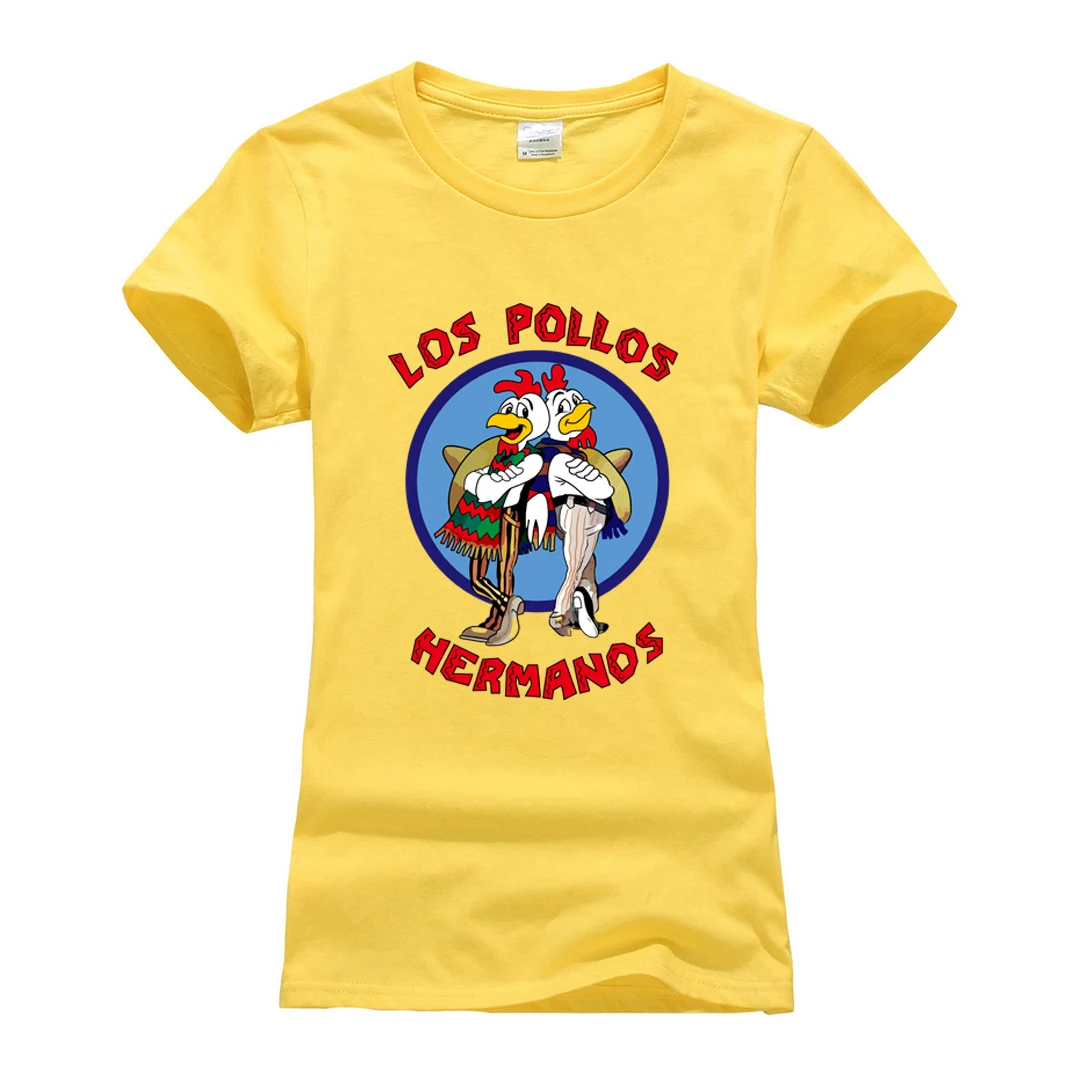 كسر سيئة الدجاج براذرز المحملة قميص فام 2019 الصيف جديد وصول النساء t قميص hispter العلامة التجارية الملابس المتناثرة القطن التي شيرت