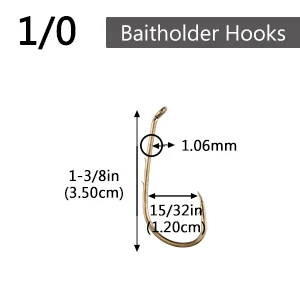 Bassdash РГЭ крючки для Червяков Baitholder Крючки 1/0 4/0 3/0 2/0 для бас форель Судак Panfish для ловли сома 30 шт - Цвет: Красный