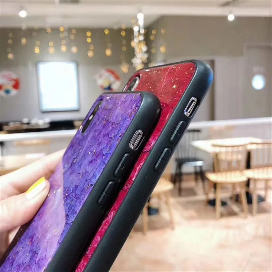 Роскошный блестящий чехол из золотой фольги для телефона iPhone X 7 8 6 6s Plus мраморный