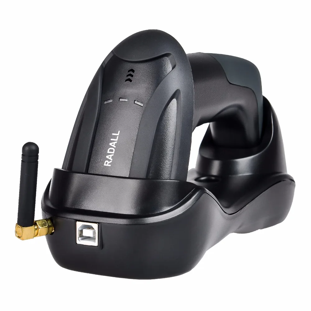 Wireless Laser Barcode Scanner 32 Bit with Memory Easy Charging Cordless Bar code Reader for POS