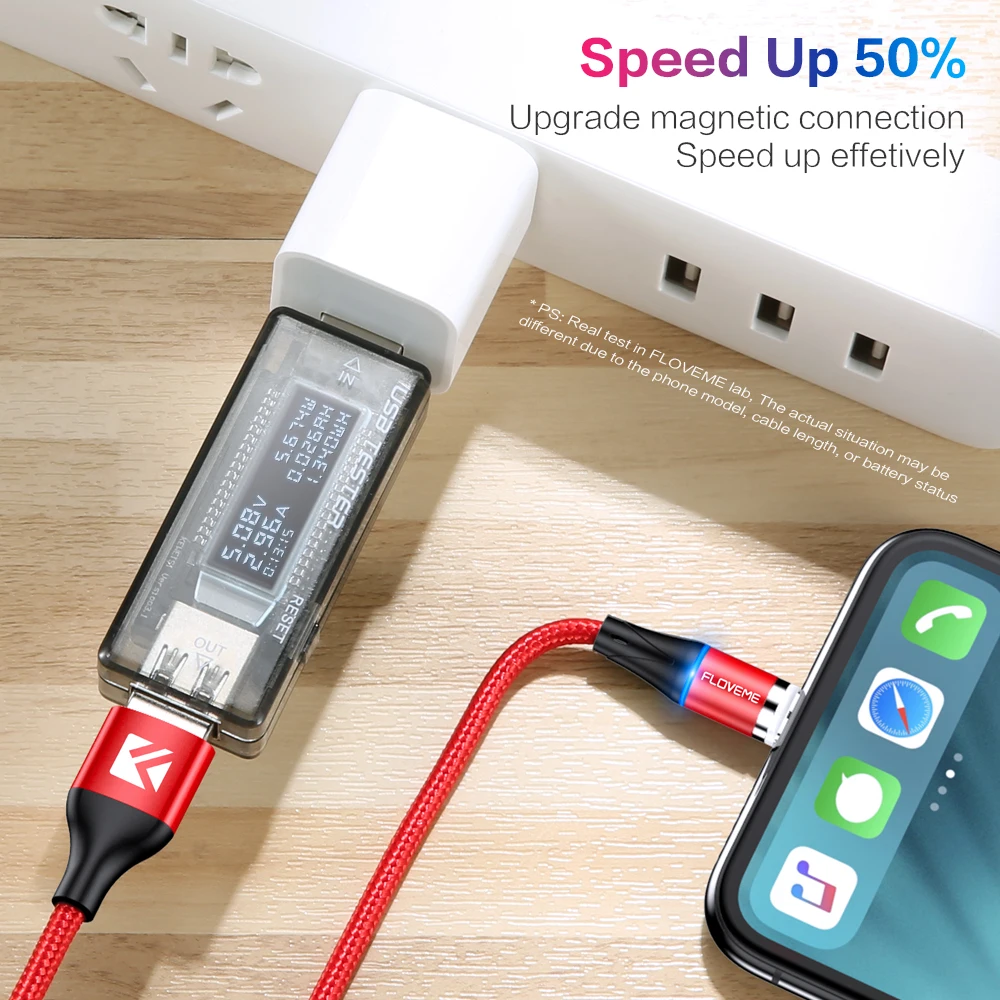 Магнитный кабель 3 в 1 FLOVEME Micro USB Type C для Xiaomi Samsung м А провод быстрой зарядки адаптер