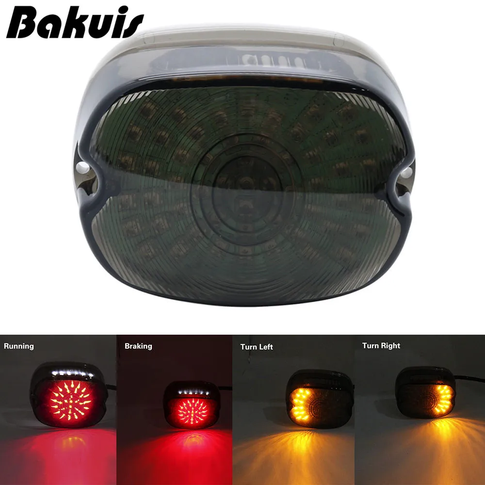 

Tail Light For Sportster 883 1200 XL Touring Softail Dyna Electra Glide Motorcycle LED Brake Tail Light License Plate Lamp