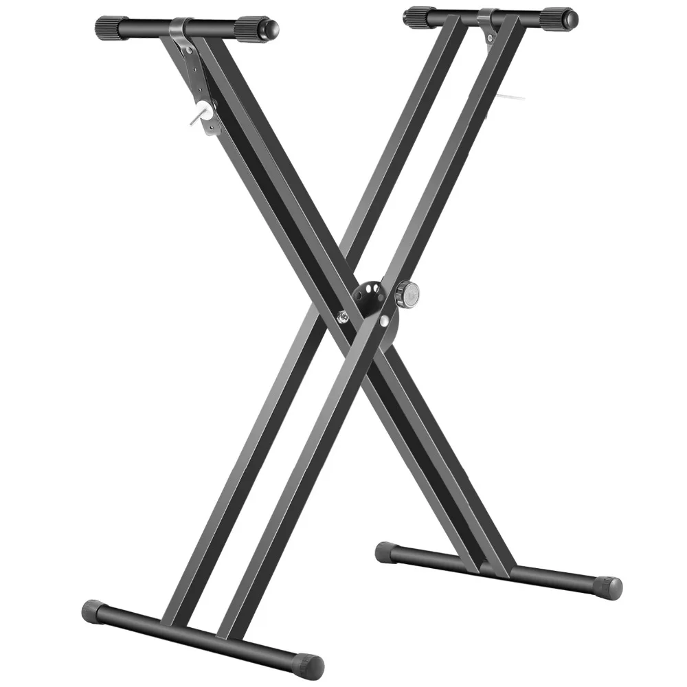 

Neewer Black Folding Solid Iron Double-Braced X-Style Keyboard Stand with Locking Straps and 5-Position Disk Clutch
