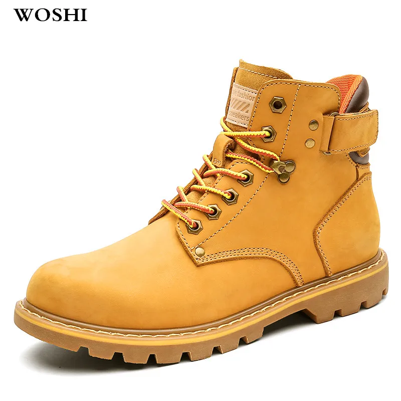 

Boots Men genuine Leather Fashion Male Shoes Martin Boots Large size 46 Resistant Man Winter boots with fur warm snow boots k4