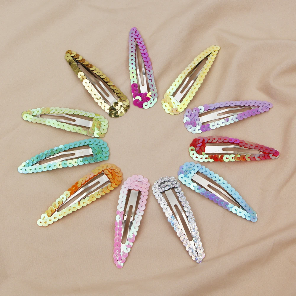 

2pcs Snap Hair Clips Mermaid Color Girls Women Hair Accessories Star With The Same Hairpin Fashion Hair Jewelry Metal Barrettes