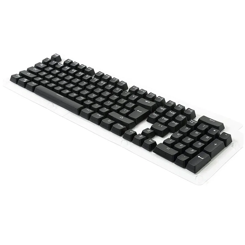 Механические колпачки для клавиатуры 104 клавиш Cherry MX черные/белые чистки без