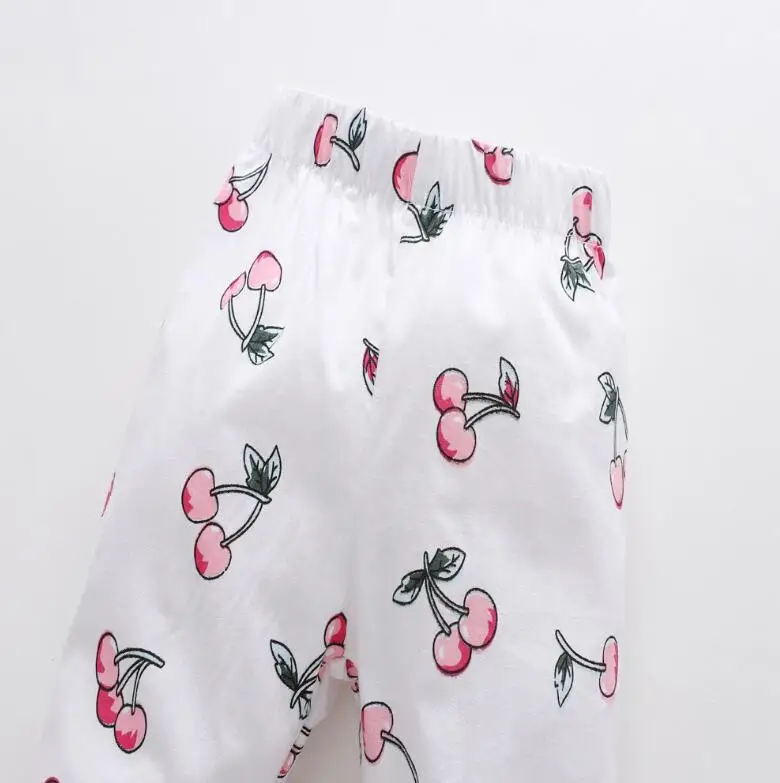 Новое поступление, детские штаны свободного кроя с цветочным принтом для девочек, детская одежда