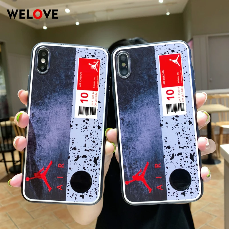 

Hot fashion Jordan 23 Basketball phone Case for iPhone XS Max case With box Emboss Cover for iPhone 6 6S 7 8 Plus X XR XS funda