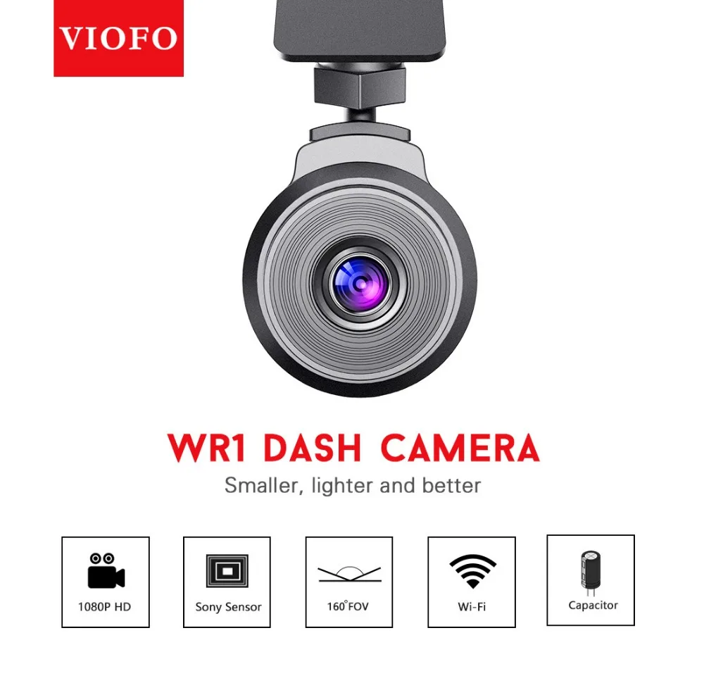 Оригинал Viofo WR1 Wi Fi конденсатор Автомобильный видеорегистратор Full HD 1080P 30fps