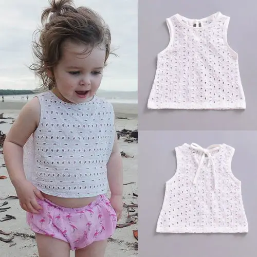 Buy Infant Newborn Baby Girl Sleeveless Shirt Crop