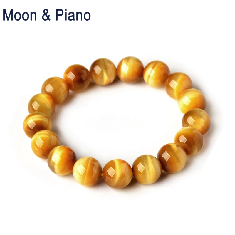 

Tiger Eye Natural Stone Bracelets for Women and Men Lovers' Jewelry Tiger's Eye Round Beads Stone Charm Bracelet
