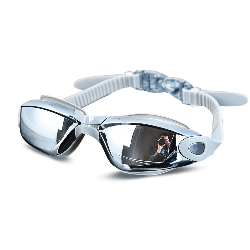 Модные очки для плавания для взрослых Гальваническая рамка водонепроницаемые очки для плавания Анти-туман Анти-УФ тренировочные очки для подводного плавания аксессуары - Цвет: as picture