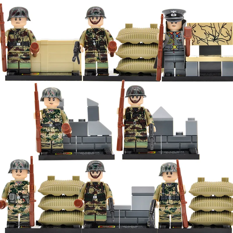 

DLP 9016 9020 9021 Single Sale Military Block World War II With Weapons Building Blocks Sets Model Bricks Toys SWAT