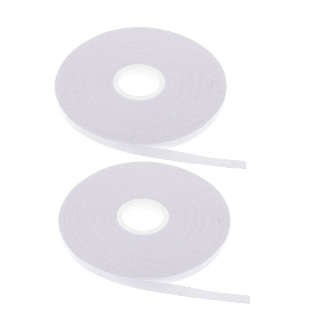 2Pcs Double Sided Adhesive Tape White For DIY Fabric Sewing Cloth Clothing Patchwork Temporary Fixing 21.8 Yards, 6mm 