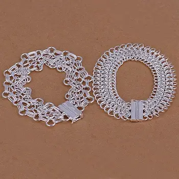 

S209 925 Hot Selling Silver Color Jewelry Sets For Women Fashion Jewelry Set Centipede Bracelet S209 /amnajdua Ayfajpma