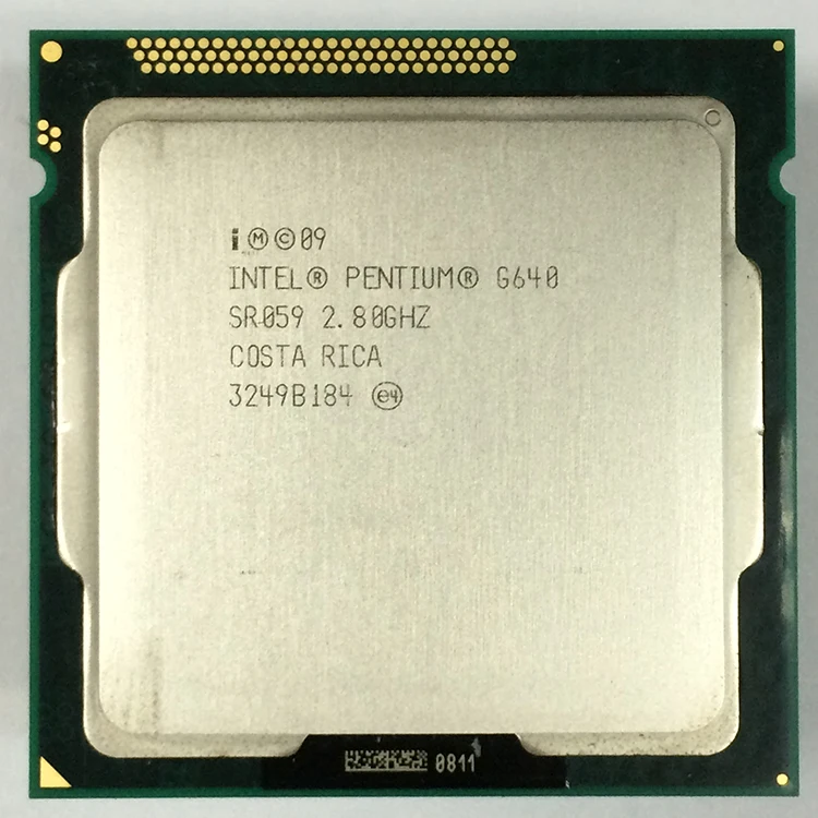 Intel Pentium G640 двухъядерный 3 м кэш 2,80 ГГц LGA 1155 TDP 65 Вт SR059 процессор настольный процессор Рабочая