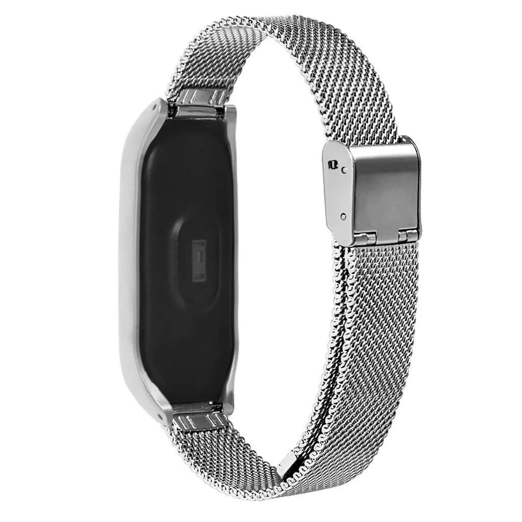 

Stainless Steel Strap Bracelet For Xiaomi Mi Band 4 Stainless Steel Milanese Luxury Ultrathin Wristband Strap #C
