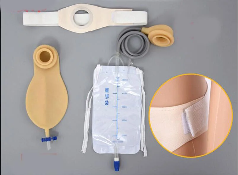 waist side urine bag latex unilateral urinary tract urinary bag urinal ostomy urine collection